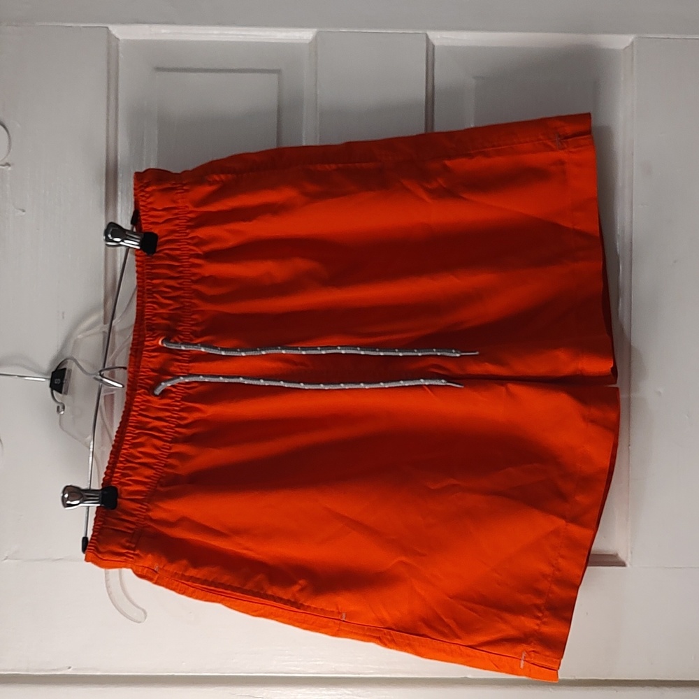 Men's Laguna Medium Orange Red Swim trunks with pockets